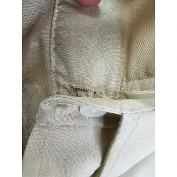 Stafford Size 17 34-35 Men's Tan Wrinkle Free Sdjustable Neck Button Super Shirt - Picture 6 of 9